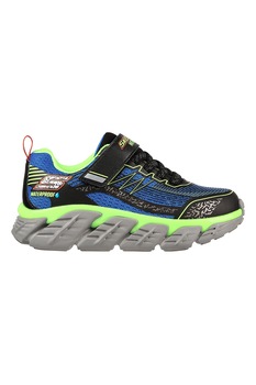 Skechers, Pantofi sport impermeabili Tech-Grip, negru, albastru inchis, verde electric