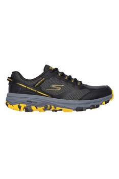 Skechers, Pantofi din material rezistent la apa, cu insertii de plasa Go Run Trail Altitude-Marble, Negru/Galben sofran Skechers, Pantofi din material rezistent la apa, cu insertii de plasa Go Run Trail Altitude-Marble, Negru/Galben sofran