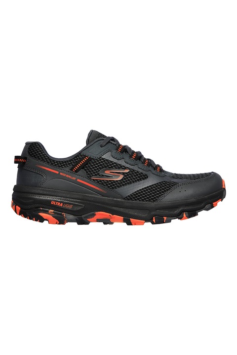 Skechers, Непромокаеми обувки Go Run Trail Altitude-Marble за бягане, Черен/Въглен сиво/Мандарина