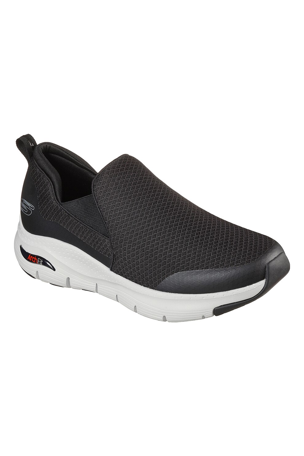 Skechers, Pantofi sport slip-on din textil Arch Fit, Negru