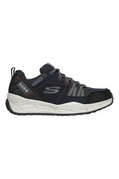 Skechers, Pantofi cu insertii de piele intoarsa pentru trekking Equalizer 4.0, Bleumarin/Negru/Gri Skechers, Pantofi cu insertii de piele intoarsa pentru trekking Equalizer 4.0, Bleumarin/Negru/Gri