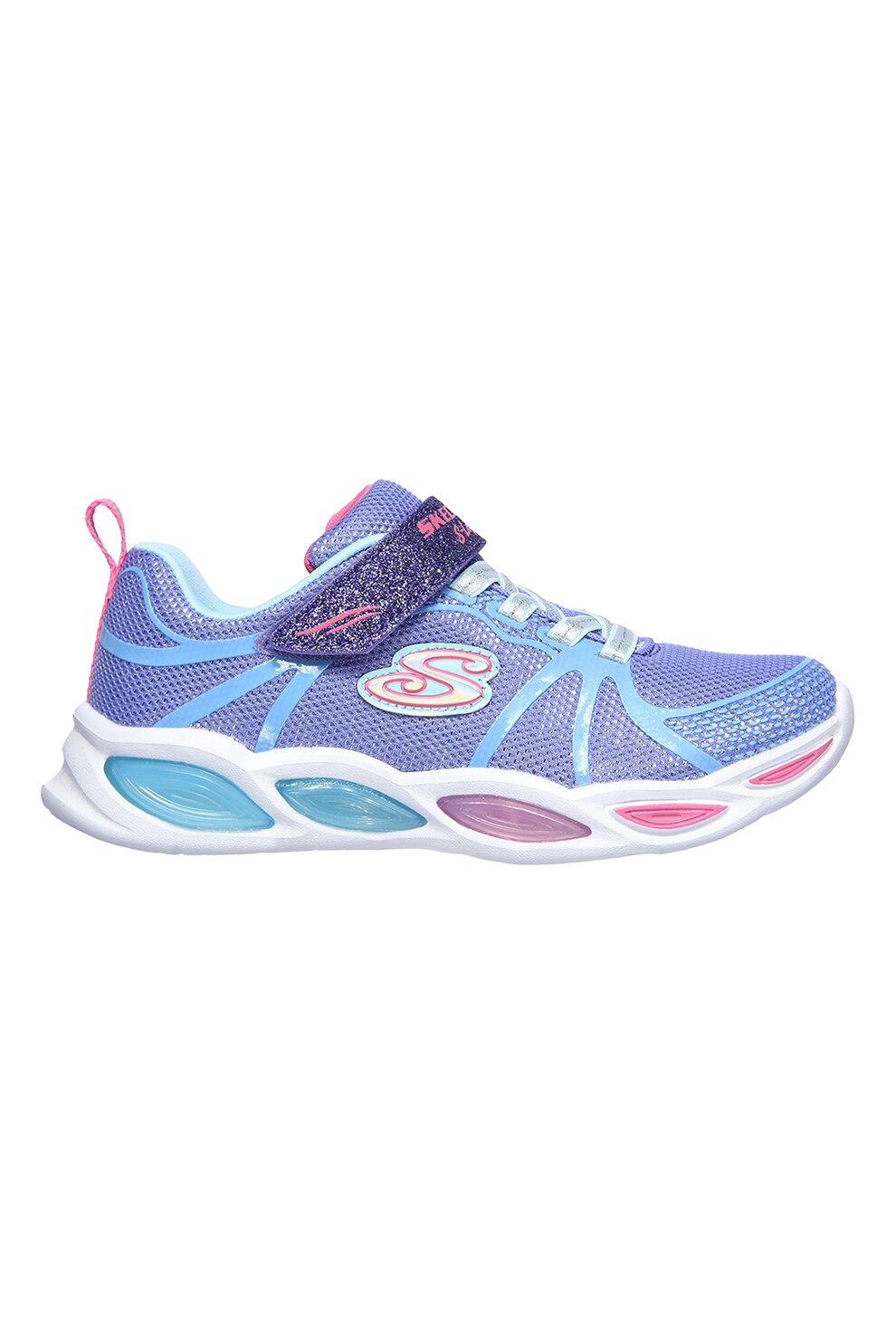 Skechers, Pantofi sport Shimmer Beams, mov deschis, bleu