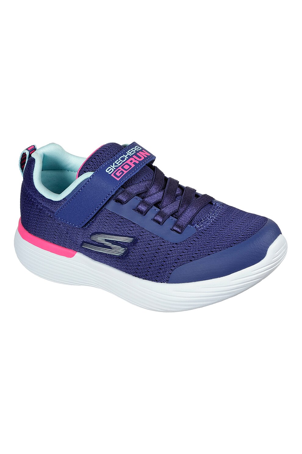 Skechers, Pantofi sport cu velcro Go Run 400 V2, Albastru inchis