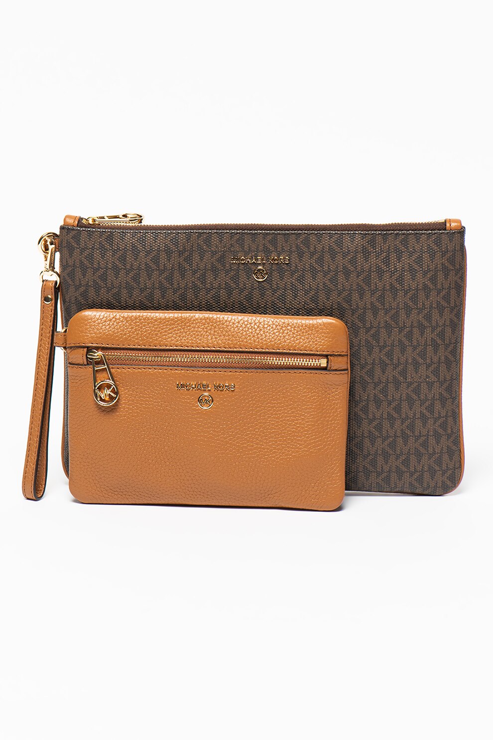 Michael Kors, Etui cu logo Slater, Maro inchis