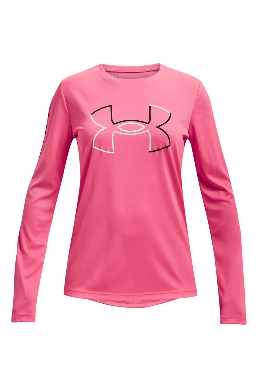 Under Armour, Bluza cu imprimeu logo pentru fitness Tech, Roz, L