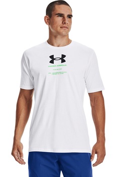 Under Armour, Tricou pentru fitness Engineered Symbol, Alb/Negru Under Armour, Tricou pentru fitness Engineered Symbol, Alb/Negru