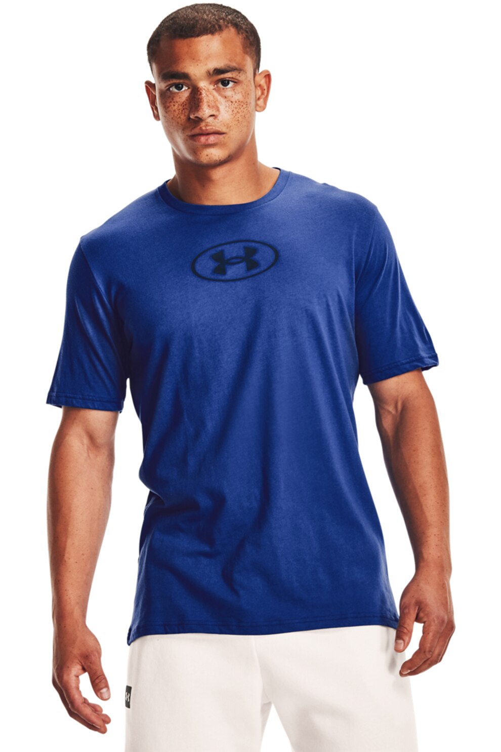 Under Armour, Tricou pentru fitness Only Way Is Through, Albastru/Alb