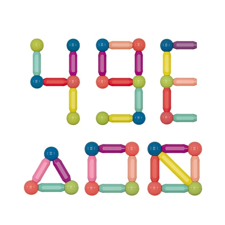 Flippy, Intelligens mágneses szerkezeti készlet, Oktatási és kreatív, Számos kreatív építési lehetőség, Motoros és képzelő képesség fejlesztése, 42 db