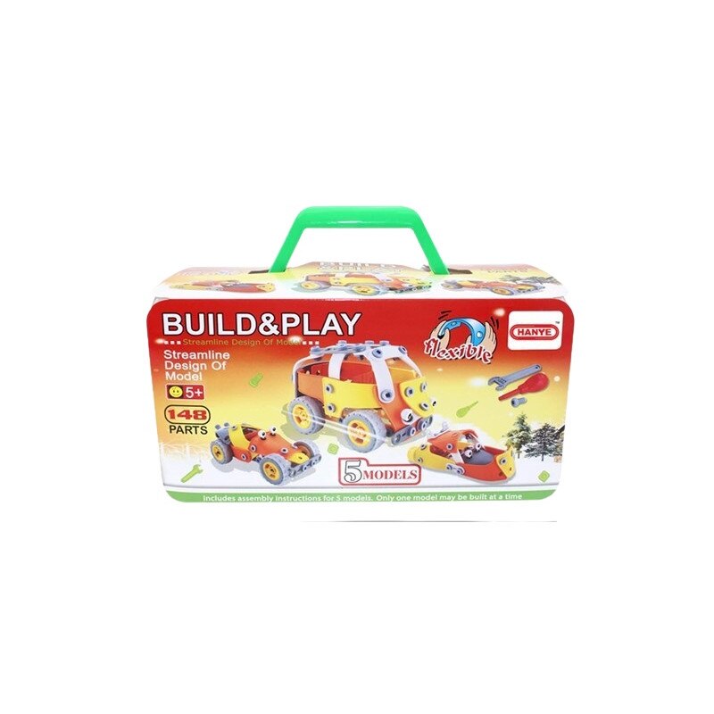 Set pentru construit masini, Flippy, Educativ si creativ, 148 piese