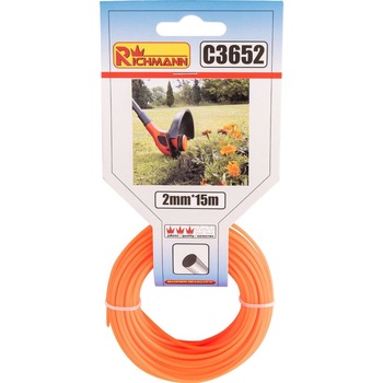 Fir rezerva cositoare, trimmer, 2 mm x 15 m, Richmann Fir rezerva cositoare, trimmer, 2 mm x 15 m, Richmann