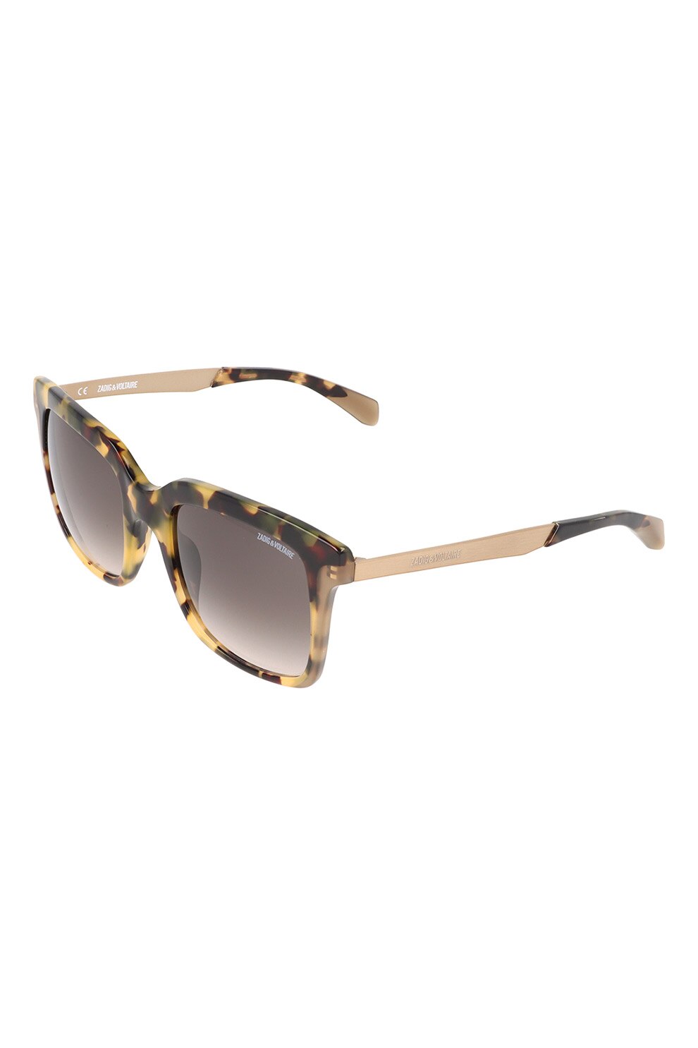 Zadig & voltaire, Ochelari de soare cu lentile polarizate in degrade, Maro cognac/Oranj pal, 53-22-140 Standard
