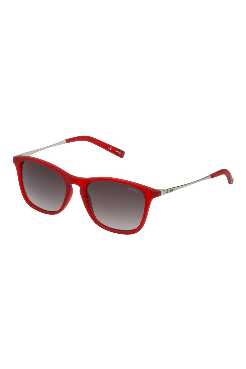 STING, Ochelari de soare cu lentile in degrade, Rosu/Argintiu, 49-16-130 Standard