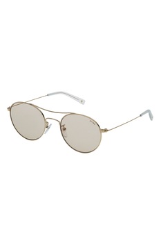 STING, Ochelari de soare rotunzi unisex cu rama metalica, Auriu/Alb, 52-20-140 Standard STING, Ochelari de soare rotunzi unisex cu rama metalica, Auriu/Alb, 52-20-140 Standard