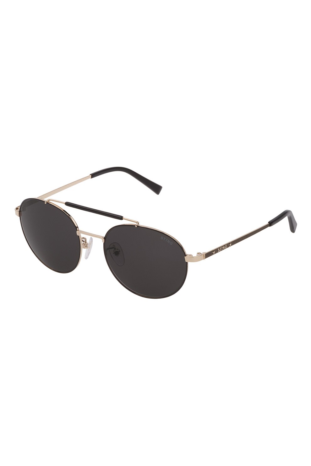 STING, Ochelari de soare aviator cu lentile uni, Auriu/Negru, 53-18-145 Standard