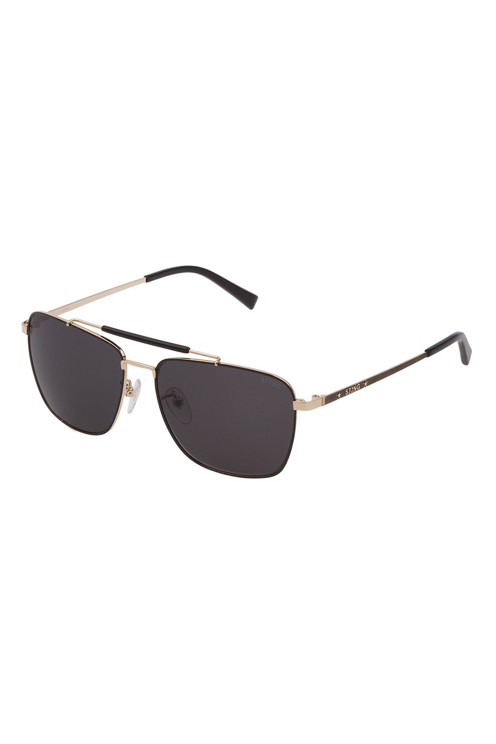 STING, Ochelari de soare unisex cu rama metalica, Auriu/Negru, 56-15-145 Standard