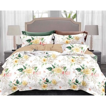 Set complet de lenjerie pentru pat dublu , din finet, cu 4 fete de perna, Evia Home FN010/67 Set complet de lenjerie pentru pat dublu , din finet, cu 4 fete de perna, Evia Home FN010/67