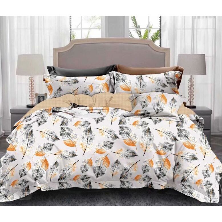 Set complet de lenjerie pentru pat dublu , din finet, cu 4 fete de perna, Evia Home FN010/66