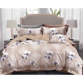 Set complet de lenjerie pentru pat dublu , din finet, cu 4 fete de perna, Evia Home FN010/74 Set complet de lenjerie pentru pat dublu , din finet, cu 4 fete de perna, Evia Home FN010/74