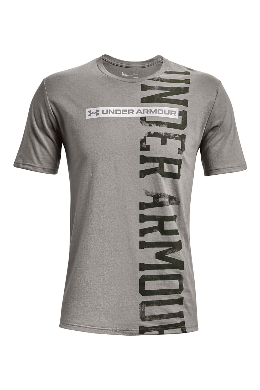Under Armour, Tricou pentru antrenament Vertical Signature, Gri inchis