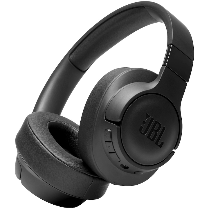 JBL Tune 710BT vezeték nélküli over-ear fejhallgató, Bluetooth, 50H akkumulátor, tiszta basszus hangzás, mikrofon, fekete