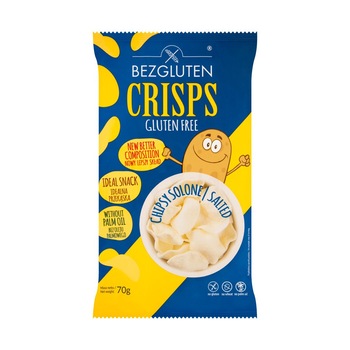 Chipsuri cu sare, fara gluten - 70g Chipsuri cu sare, fara gluten - 70g