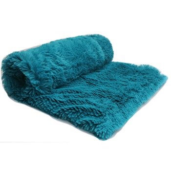 Tricotaje Polare blana, Par Minky Shaggy 18 mm, culoare Turcoaz, dimensiune 50 x 160 cm Tricotaje Polare blana, Par Minky Shaggy 18 mm, culoare Turcoaz, dimensiune 50 x 160 cm