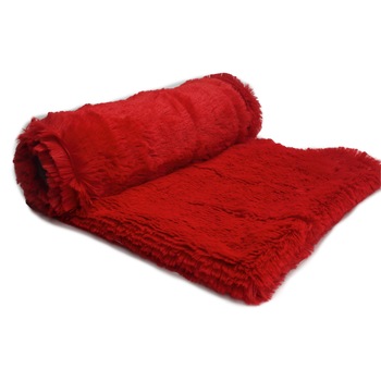 Tricotaje Polare blana, Par Minky Shaggy 18 mm, culoare Rosu, dimensiune 50 x 160 cm Tricotaje Polare blana, Par Minky Shaggy 18 mm, culoare Rosu, dimensiune 50 x 160 cm