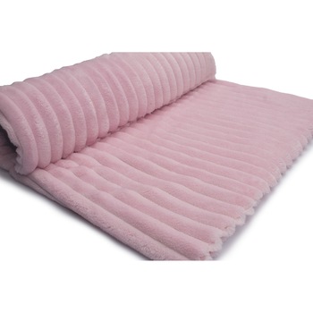 Tricotaje Polare blana, Minky cu dungi, culoare Roz deschis, dimensiune 50 x 160 cm Tricotaje Polare blana, Minky cu dungi, culoare Roz deschis, dimensiune 50 x 160 cm