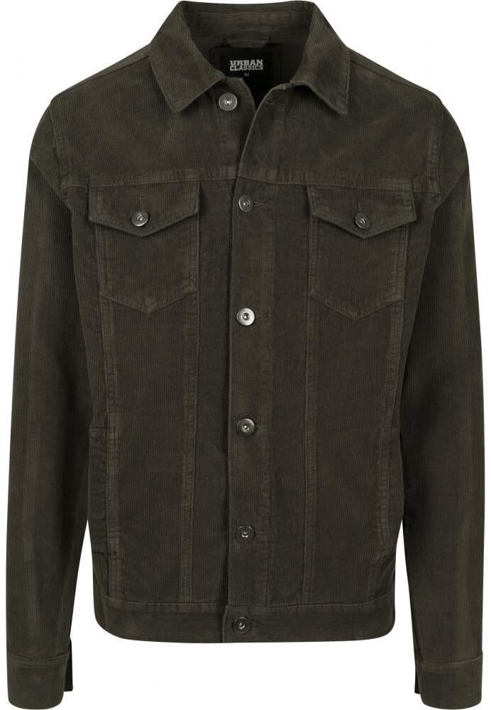 Jacheta Corduroy Urban Classics, Oliv-inchis, M