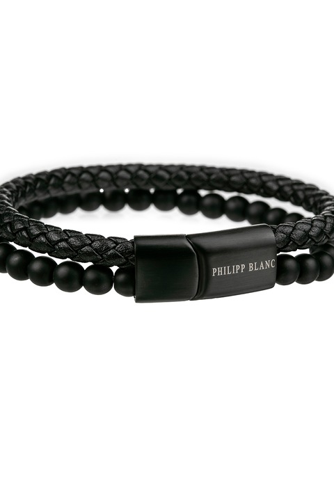 Philipp Blanc, Bratara de piele cu siraguri multiple, Negru