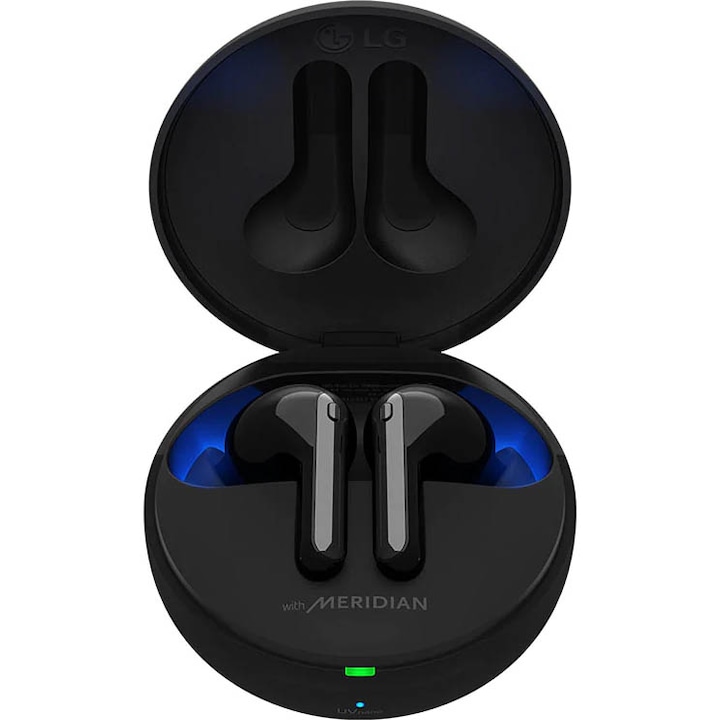 LG TONE Free FN7 Fülhallgató, Vezeték nélküli, Bluetooth, ANC, UV Nano, 99,99%, Akkumulátormentes, IPX4, Fekete