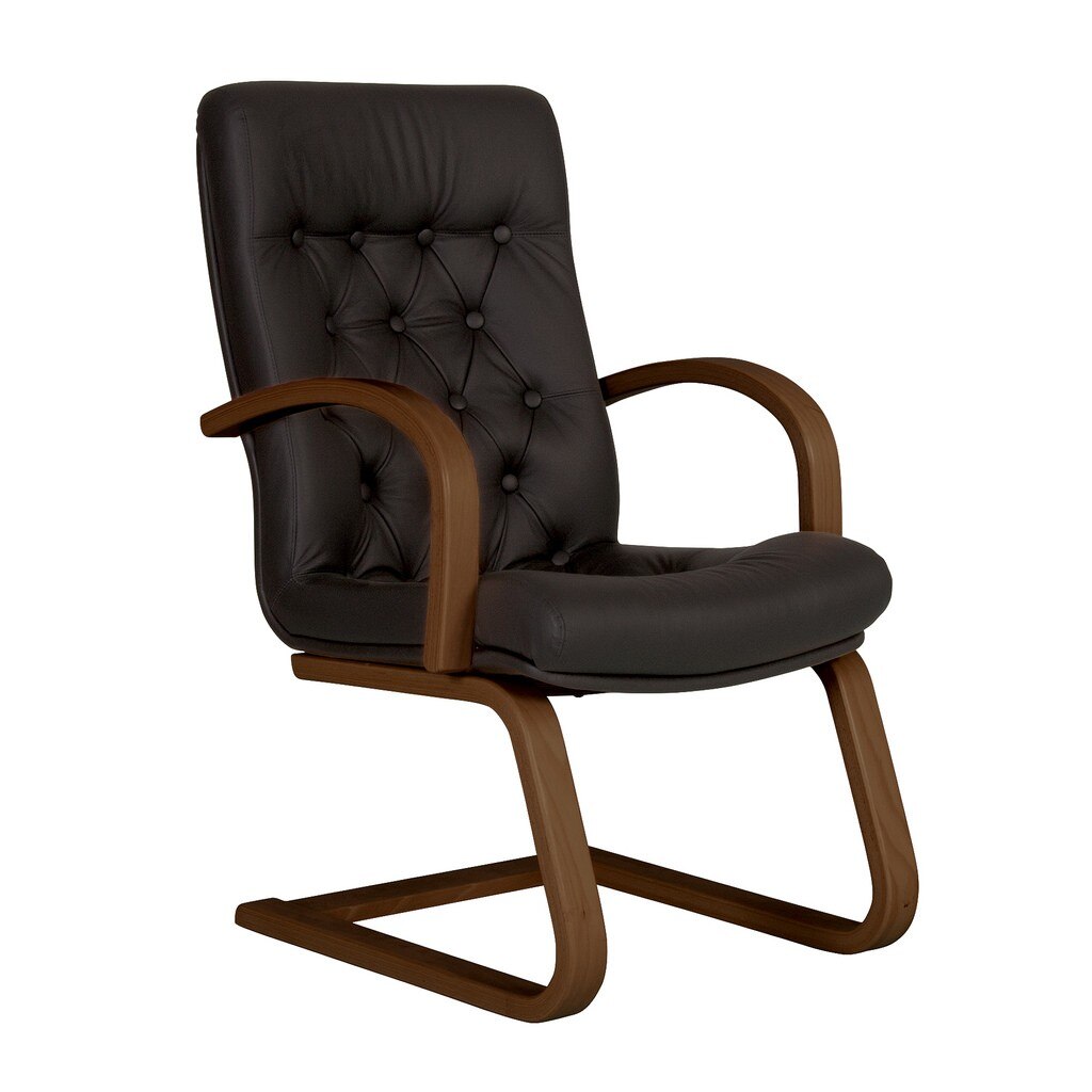 Scaun directorial FIDEL LUX EXTRA CF, Negru piele naturala