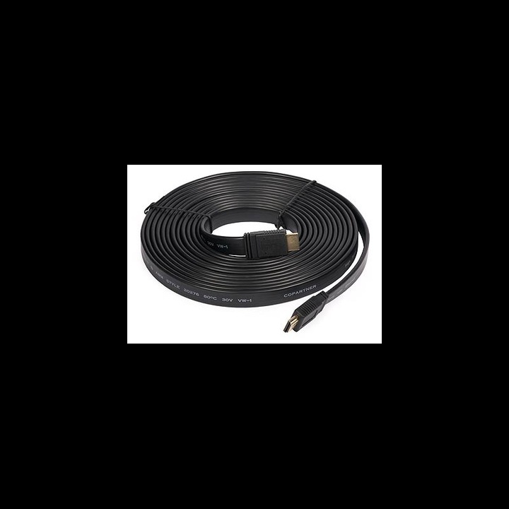 Cablu HDMI 5m plat 28AWG v1.4 High Speed cu Ethernet