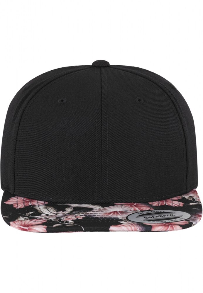 Sapca rap Snapback Floral Flexfit, Rosu, One size