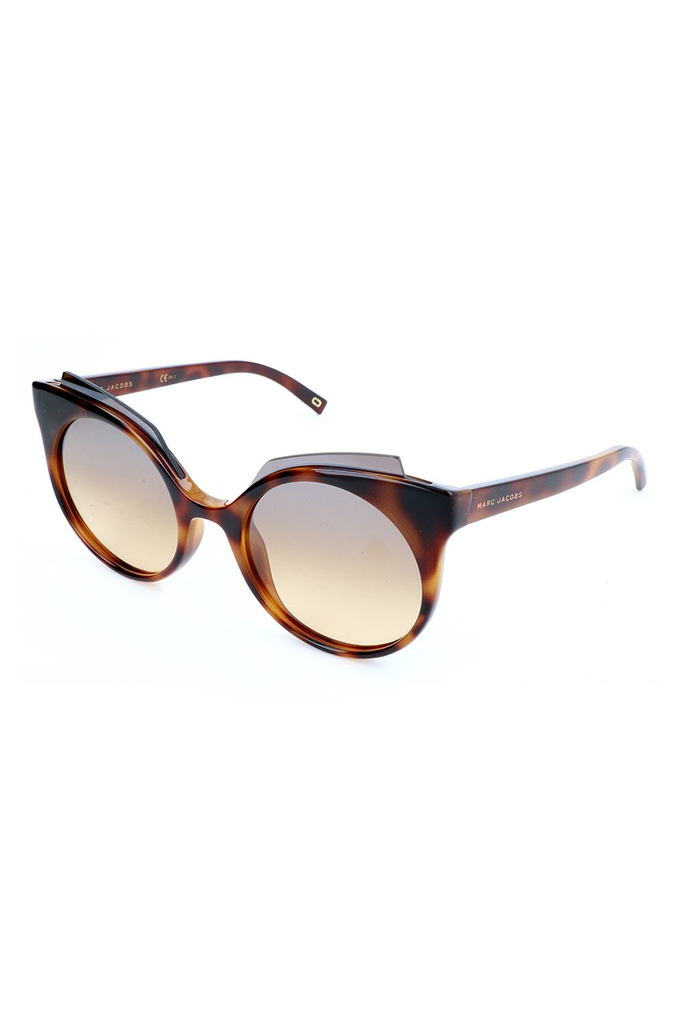 Marc Jacobs, Ochelari de soare cat-eye cu aspect tortoise, Maro cognac/Oranj pal, 53-21-145 Standard