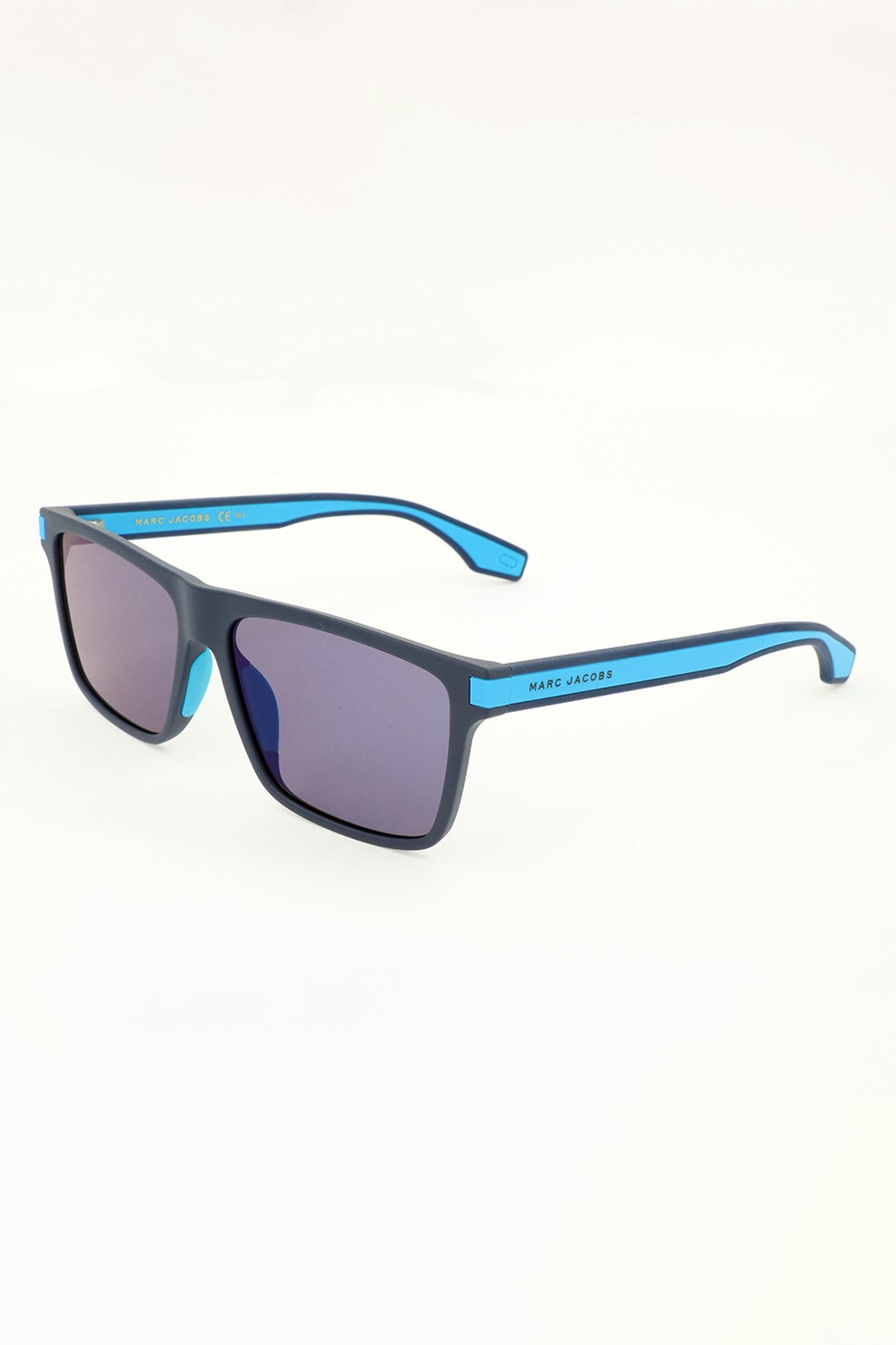 Marc Jacobs, Ochelari de soare unisex dreptunghiulari, bleumarin, albastru aqua, 56-15-145 Standard