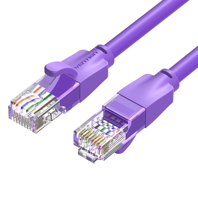 Cablu de retea CAT6 UTP, purple, 2 metri, Vention