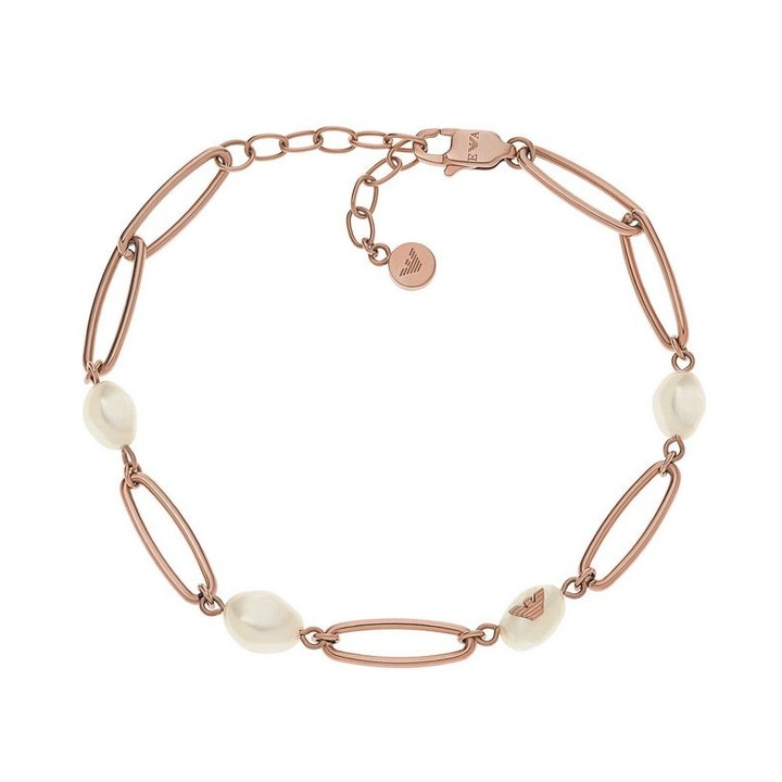 Bratara dama Emporio Armani, Otel inoxidabil, Rosegold