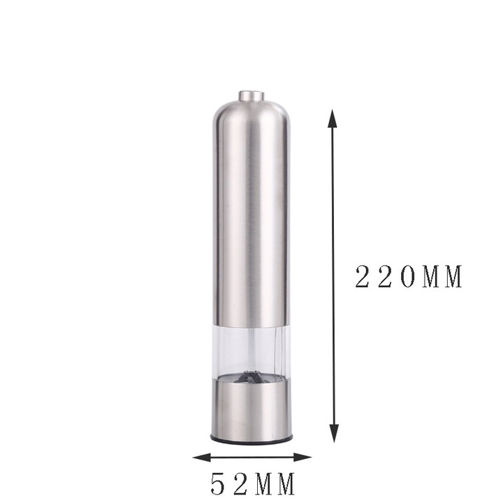 Rasnita electrica pentru condimente, inox, ajustare finete, cu LED