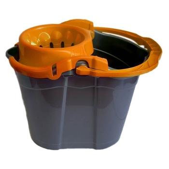 Galeata cu Storcator Misavan, 14 L, Gri cu Portocaliu Galeata cu Storcator Misavan, 14 L, Gri cu Portocaliu