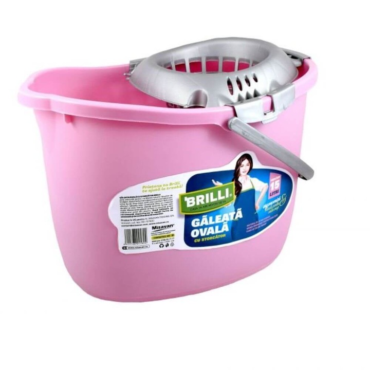 Galeata cu Storcator Brilli, 15 L, Ovala, Mov