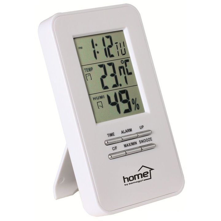 Contor de temperatura si umiditate, Home, HC 13, Ceas/Alarma, Alb
