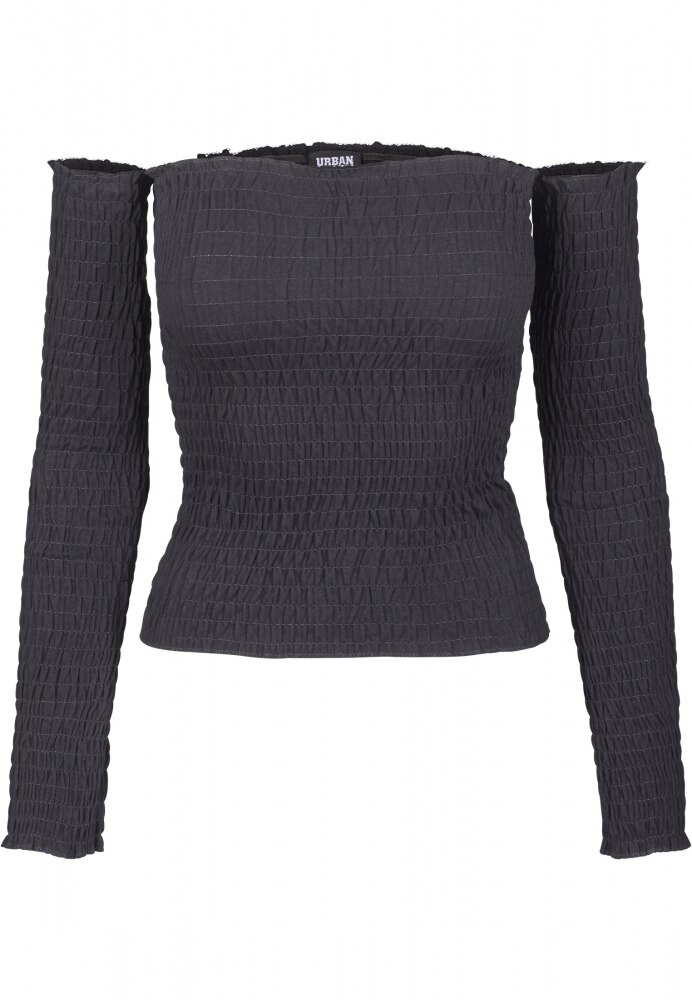 Cold Shoulder Smoke LS pentru Femei Urban Classics, Negru, S