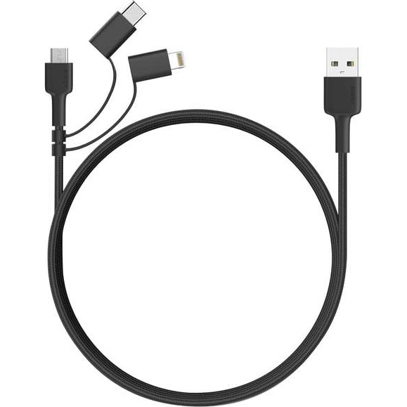 Cablu de date AUKEY, Impulse Series, 3-in-1 USB Cable