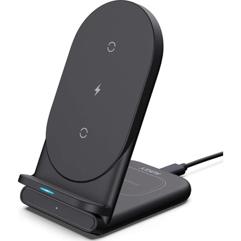 Incarcator auto AUKEY, Aircore Series, 2-In-1 Wireless Charging Stand Incarcator auto AUKEY, Aircore Series, 2-In-1 Wireless Charging Stand