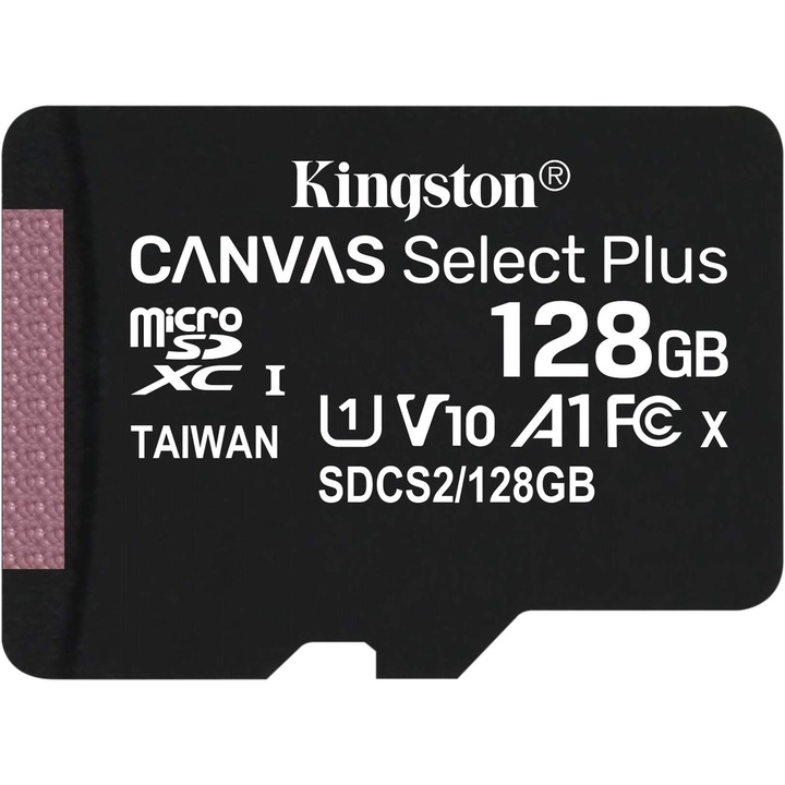 Карта памет Kingston Select Plus MicroSD, 128GB, Class 10, UHS-I