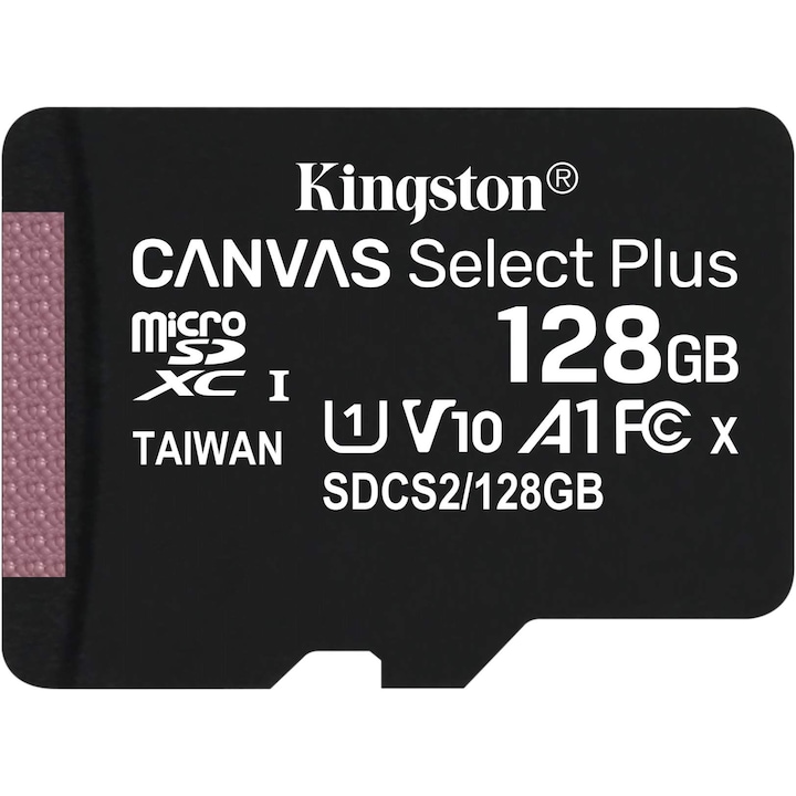 Card de memorie Kingston MicroSDXC Canvas Select, 128GB