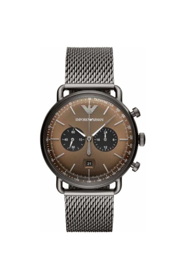 Ceas Emporio Armani AR11141, Inox, Argintiu/Maro