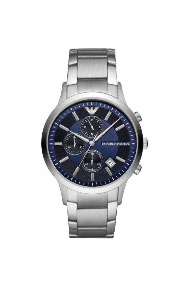 Ceas Emporio Armani AR11164, Inox, Argintiu/Albastru