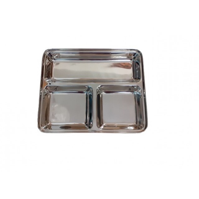 Tava inox cu 3 compartimente